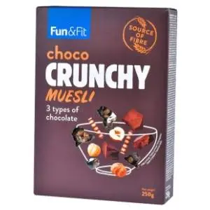 Musli FUN&FIT hrskavi čokolada 250g slide slika