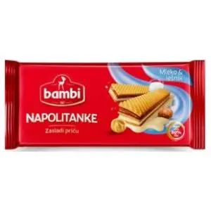 Napolitanka BAMBI mleko i lešnik 185g slide slika