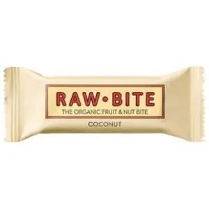 RAW BITE organska energetska čokoladica kokos 50g slide slika