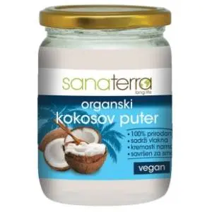 SANATERRA organski kokosov puter 200g slide slika
