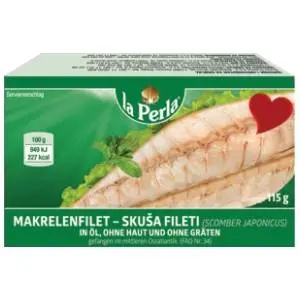 LA PERLA skuša fileti 115g slide slika