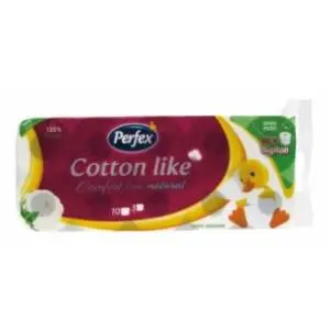 Toalet papir PERFEX cotton like 3sloja 10kom slide slika