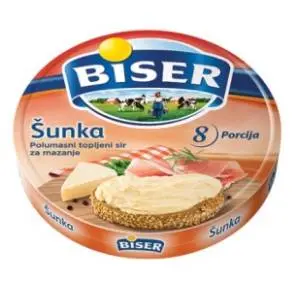 Topljeni sir BISER šunka 140g slide slika