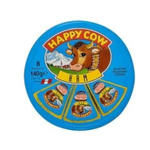 Topljeni sir HAPPY COW sa ukusom šunke 140g slide slika