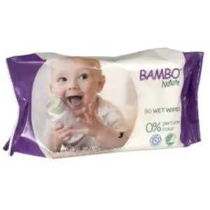 Vlažne maramice BAMBO Nature 0% perfume color 80kom slide slika