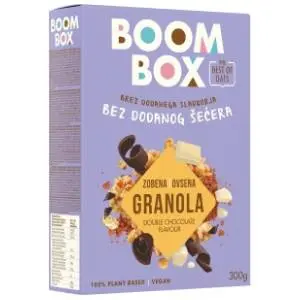 BOOM BOX ovsena granola double čokolada 300g slide slika