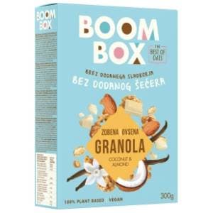 BOOM BOX ovsena granola kokos badem bela čokolada 300g