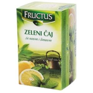 FRUCTUS zeleni čaj nana limun 30g slide slika