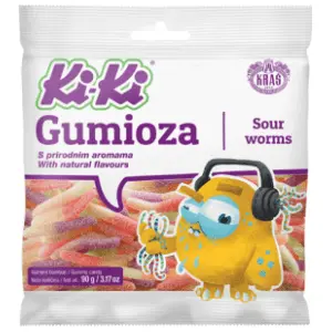 Gumene bombone KI-KI Sour worms 90g slide slika