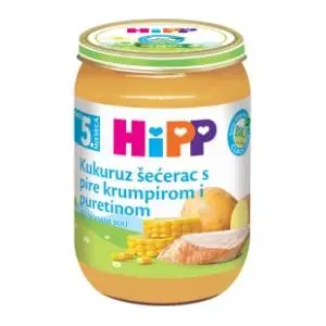 HIPP kašica kukuruz pire krompir ćuretina 190g slide slika