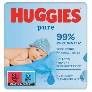Vlažne maramice HUGGIES Pure 3x56kom slide slika