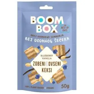 BOOM BOX ovseni keks borovnica vanila 50g slide slika