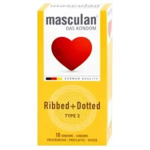 MASCULAN kondomi tip3 ribbed+dotted 10kom slide slika