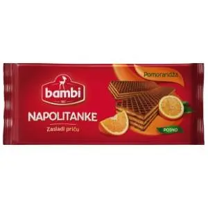 Napolitanke BAMBI pomorandža 185g slide slika