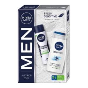 NIVEA MEN set Fresh sensitive (gel za tuširanje i dezodorans) slide slika