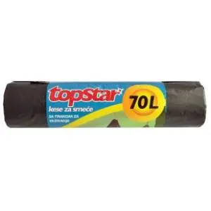TOP STAR kese za smeće sa trakom 70l 8kom slide slika