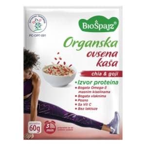 BIO ŠPAJZ organska ovsena kaša chia goji 60g slide slika