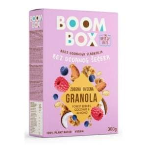 BOOM BOX ovsena granola šumsko voće kokos badem 300g slide slika