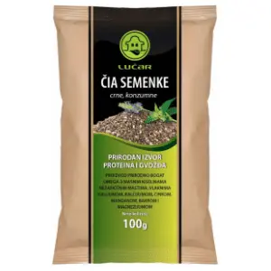 Čia semenke LUČAR crne konzumne 100g slide slika