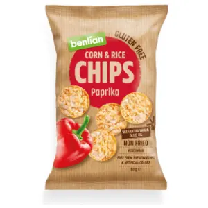 BENLIAN čips corn & rice paprika 50g slide slika