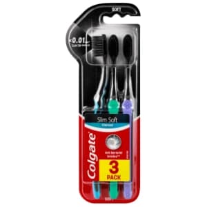 COLGATE Slim Soft Active četkica za zube sa ugljem 3kom slide slika