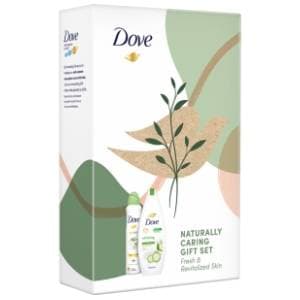 DOVE set Naturally caring (gel za tuširanje i dezodorans)	