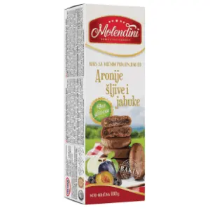 MOLENDINI keks bez glutena aronija šljiva jabuka 180g slide slika