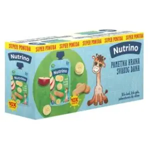 NUTRINO voćni pire jabuka banana keks 10x100g slide slika