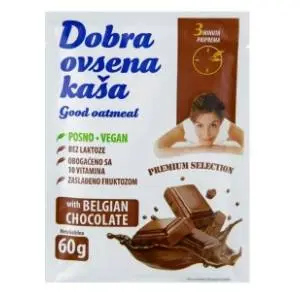 DOBRA ovsena kaša belgijska čokolada 60g slide slika