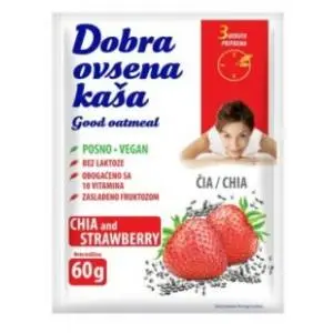 DOBRA ovsena kaša čia jagoda 60g slide slika