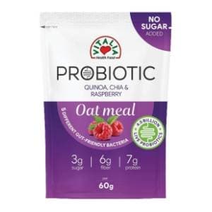 VITALIA Probiotic ovsena kaša kinoa malina čia 60g slide slika