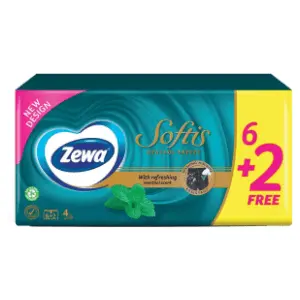 Papirne maramice ZEWA softis sa mentolom 4sloja 6+2 gratis slide slika