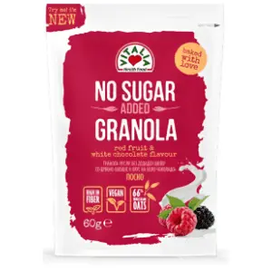 VITALIA Ovsena granola bela čokolada crveno voće 60g slide slika