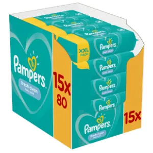 Vlažne maramice PAMPERS fresh clean 15x80kom slide slika
