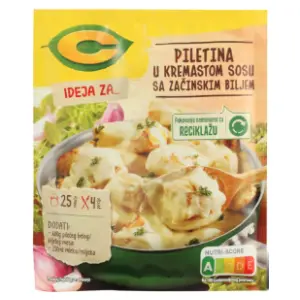Dodatak C piletina u kremastom sosu sa začinskim biljem 35g slide slika
