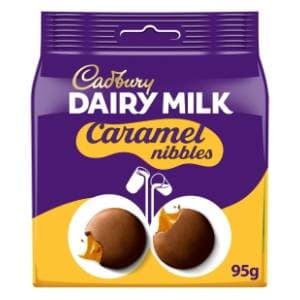 CADBURY Dairy milk caramel nibbles 95g slide slika