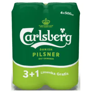 CARLSBERG pivo limenka 0,5l 3+1 gratis slide slika