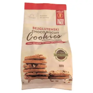 Keks ALEKSANDRIJA Cookies sa čokoladom bez glutena 200g slide slika