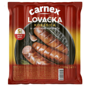 CARNEX Lovačka kobasica roštiljska 520g slide slika