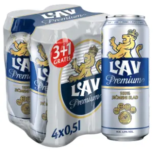 Pivo LAV Premium 0,5l 3+1 gratis slide slika