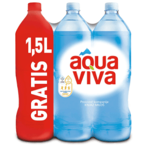 Negazirana voda AQUA VIVA 1,5l 5+1 gratis