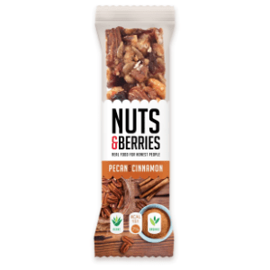NUTS & BERRIES pecan & cinnamon bar 30g slide slika