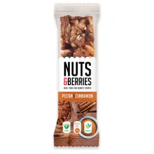 NUTS & BERRIES pecan & cinnamon bar 30g slide slika