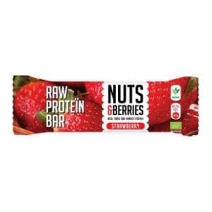 NUTS & BERRIES protein bar jagoda 30g slide slika