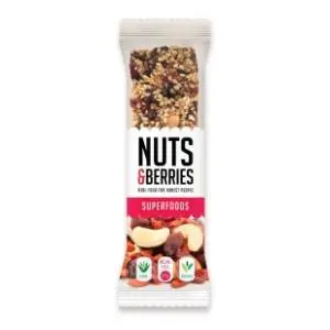 NUTS & BERRIES Supefoods bar 40g slide slika