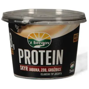 Protein Z BREGOV Skyr jabuka ovas grožđe 200g slide slika