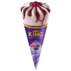 Sladoled kornet FRIKOM King jogurt i šumsko voće 167ml