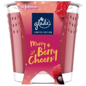 Sveća GLADE merry berry cheers 129g slide slika
