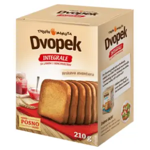 TVOJIH 5 MINUTA Dvopek integralni lan i suncokret 210g slide slika