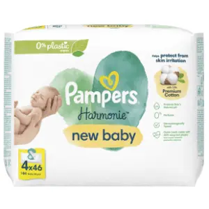 Vlažne maramice PAMPERS Harmonie new born 4x46kom slide slika